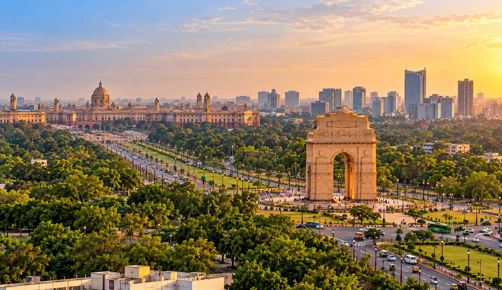 Delhi skyline